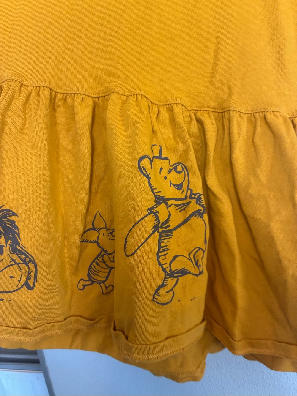 Disney Sweatshirt Style Dress Mustard Yellow Winnie the Pooh Women's XL - Picture 8 of 9